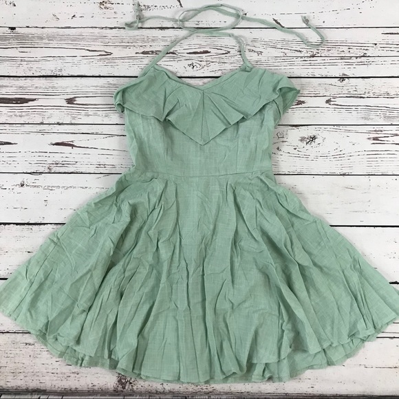 Sage Ruffle Mini Sun Dress [O] - Picture 6 of 7